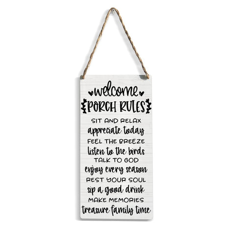 Rustic Front Porch Decor Wood Sign Welcome Sign Front Door Decor Farmhouse Home Family Porch Wall Decor Hanging Wall Sign Wooden Wall Art Decor Decorative Plaque Sign for Home Porch Indoor Outdoor HTBIG