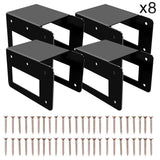 Outdoor Firewood Racks - 8 Pack Log Storage Rack Bracket Kit, Adjustable Heavy Duty Powder Coated Steel Holder,Fireplace Wood Storage, Log Holder Generic