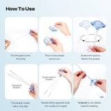 Caydo 4 Pack Bead Funnel with Graduated Scale and Lid, Clay Beads Beading Tools Kit, Beading Funnel for Clay Beads, Beading Supplies for Clay Bracelet, Beading Tools with Beading Needles Caydo