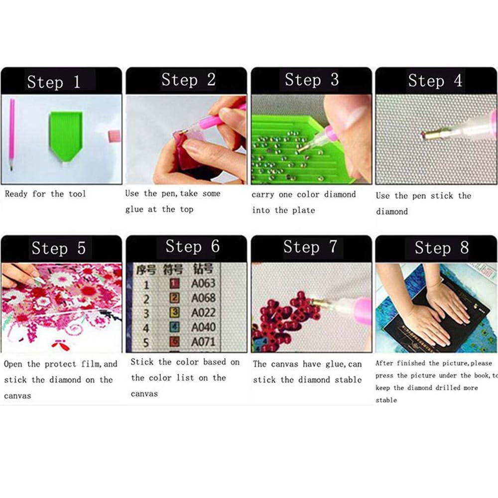 5D DIY Diamond Art Painting Kits,Round Full Drill Tiger Diamond Art Kits for Adults Beginner, Perfect for Home Wall Decor and Gift Pimio