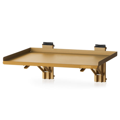 Savior Equipment Wall Rack System Heavy-Duty Steel Folding Table Workbench Shelf Collapsible Wall Mount Hanger, 17" Tan Savior Equipment