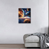 TUMOVO Paint by Numbers for Adults Solar System Art Crafts Star-Studded Backdrop Without Frame Oil Painting Kits Planets DIY Oil Painting by Number on Canvas Gift Home Wall Decor for Friends(16x20in) TUMOVO