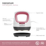 DODODUM Heat Press Small Heat Press Machine for T Shirts Shoes Hats Small HTV Iron-on Vinyl Projects Easy to Use Portable Iron Press for Heating Transfer Pink dododum