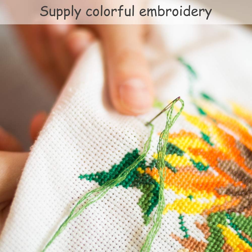 Caydo 8 Pieces Aida Cloth 8 Color 14 Count Classic Reserve Cross Stitch Fabric, 12 by 18-Inch Caydo