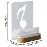 YuanDian Light up Now Playing Vinyl Record Stand, Now Spinning Record Stand, Wooden Acrylic Holder for Vinyl Album Display Storage, Vinyl Record LED Display Storage Collection Holder with USB Powered YuanDian