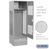 Salsbury Industries 72024GY-U Unassembled 6-Feet High 24-Inch Deep Standard Gear Metal Locker Ventilated Door, Gray Salsbury Industries