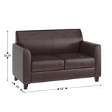 Flash Furniture HERCULES Diplomat Series Brown LeatherSoft Loveseat Flash Furniture