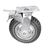 8 Inch Caster Wheels Set of 4 Heavy Duty Casters, 2X Swivel with Brake Locking,2X Swivel Without Brake Locking Top Plate Casters for Workbench,Cart,Furniture uyoyous