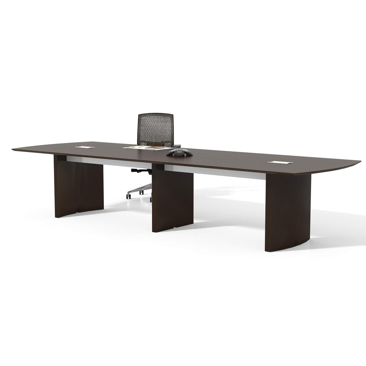 Safco Products Medina Modern Office Conference Meeting Room Table, 12', Mocha Safco