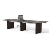 Safco Products Medina Modern Office Conference Meeting Room Table, 12', Mocha Safco