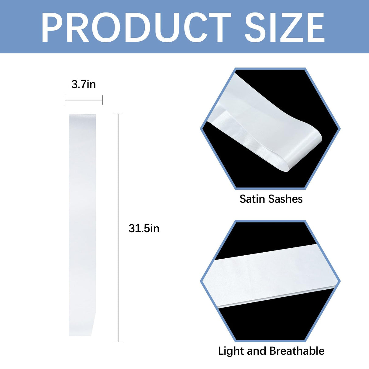 LaiHiulaan 15Pcs White Sashes Blank Satin Sashes for Pageants Sublimation Blanks Sash to Decorate Plain 2025 Senior White Sash Birthday Sash for Women Homecoming LaiHiulaan