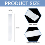 LaiHiulaan 15Pcs White Sashes Blank Satin Sashes for Pageants Sublimation Blanks Sash to Decorate Plain 2025 Senior White Sash Birthday Sash for Women Homecoming LaiHiulaan