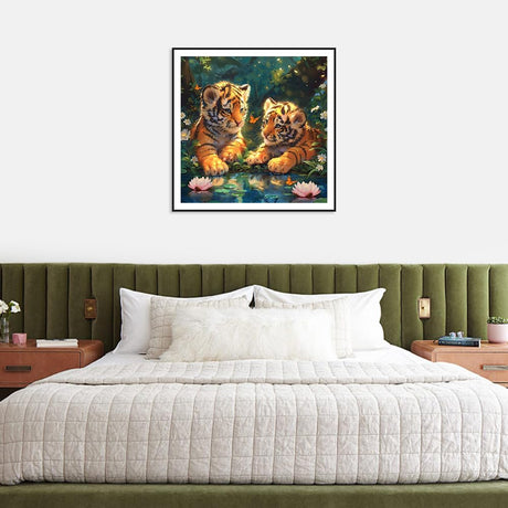Acudotr Tiger Diamond Painting Kits for Adults, 5D DIY Diamond Art Kits for Beginners, Full Drill Diamond Painting Kits for Home Wall Decor, 12x12 Inch Acudotr