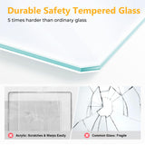 Ryoko Display Cabinet with Glass Door, Adjustable 3-Shelf Shelves, Curio Cabinet with LED Light, Glass Display Cabinet with Lock,Storage Cabinets, Dark Grey Ryoko