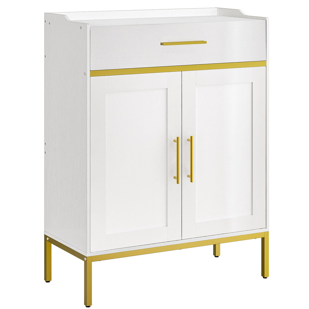 HOOBRO Shoe Cabinet with Doors, 5-Tier Shoe Storage Cabinet with Drawers, 36.6'' Tall Shoes Rack Organizer Cabinet, Wooden Shoe Cabinet Storage for Entryway, Adjustable Shelves, White DW14SC01 HOOBRO