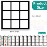 Sublimation Blank Panel Pillow Case 16 x 16 Inches DIY Polyester Cushion Cover 9 Photo Panel Throw Pillowcase for Printing Sofa Couch No Pillow Insert (6) Sieral