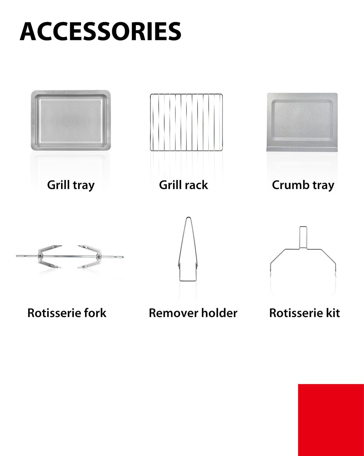 TOSHIBA Hot Convection Toaster Oven, Extra Large 34QT/32L, 9-in-1 Cooking Functions, Crispy Roast, Dehydrate, Rotisserie, 6 Accessories Included, 1650W, Black Stainless Steel TOSHIBA