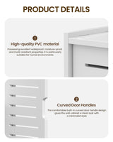 Frstem Bathroom Wall Cabinet, Wall Mounted Medicine Cabinet White Over The Toilet Storage Organizer Hanging Bathroom Cabinet for Bedroom Laundry Room Kitchen Bathroom,16.53" x 14.96" x 7.08" Frstem