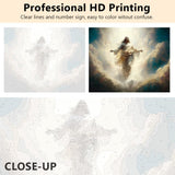 Paint by Numbers for Adults DIY Jesus Painting Paint by Numbers Kits Christianity Hand for Kids Beginner Oil Painting Kits for Home Decor 16x20 Inch Generic