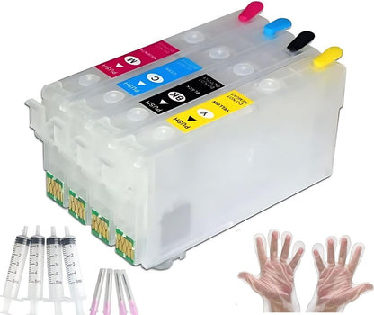 FlexAura 812XL Ink Empty Refillable Ink Cartridges with Chip Suitable 812XL Workforce Pro WF-7840 WF-7820 WF-7310 EC-C7000 Empty Cartridge Printers Used for Regular Or Sublimation Ink Cartridges