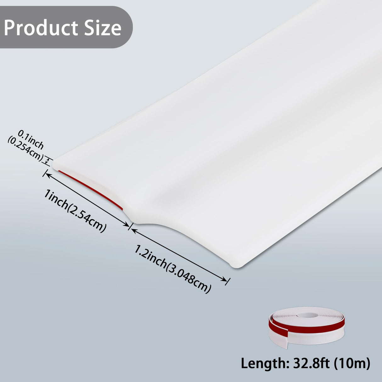 Gaahing Garage Door Top and Sides Seal Strip, Universal Weather Stripping, Self-Adhesive Weatherproofing Molding Trim with 40 Sets of Screws (White, 32.8 FT) Gaahing