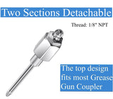 OKYOUK World's Smallest Grease Gun Coupler (Only 0.53 ") with Cleaning Tool, High Pressure Quick Release Grease Tips,Fit All 1/8" NPT Manual/Electric Grease Gun, for Greasing Locks onto Zerk Fittings OKYOUK