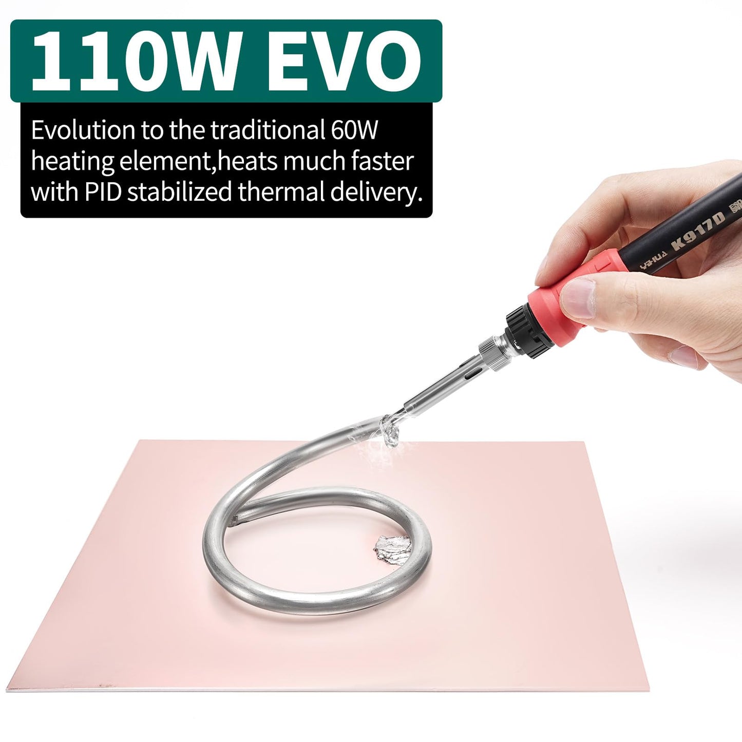 YIHUA 939D+ III EVO Digital Soldering Iron Station Kit 110W High Power with LCD display, 4 Memory Channels, Sleep Mode, Digital Calibration, Solder Wire, Helping Hands, Magnifier, 3 Soldering Tips