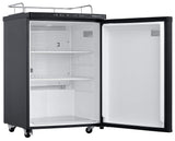 EdgeStar BR3002BL 24 Inch Wide Kegerator Conversion Refrigerator for Full Size Keg - Black EdgeStar