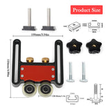 Table Saw Feeder - 2pcs Woodworking Table Saw Pressing Feeder Guider, Dual Bearing Roller Feather Boards for Table Saw, Multi-Purpose Feather Loc Hesderty