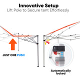 Quictent 10x10 Pop Up Canopy Tent, Outdoor Easy Up Gazebo One Person Set up, Portable and Compact, Shade for Commercial Event Camping Beach Quictent