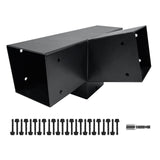 Qrooviiy 15 Degree Pegola Bracket Kits,4-Way Right Corner Woodwork Brackets for 4" x 4" (Actual:3.5"x3.5") Lumber,DIY Gazebo Brackets for Patio Pergolas, Gazebos, Log Cabin W/Hardware - 1Pack… Qrooviiy