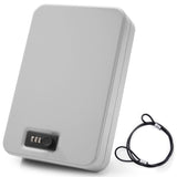 Sgorlds Gun Safe for Pistol, Portable Handgun Lock Box with Combination Lock, Pistol Safe for Car, Home, Travel, 11.5" x7.5" x2.5", Gray Sgorlds