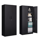 Anxxsu Metal Garage Storage Cabinet, 71" Locking Storage Cabinet with 2 Doors and 5 Adjustable Shelves, Lockable Metal Cabinet for Anxxsu