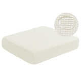 NC HOME Water Resistant Sofa Seat Cushion Covers Couch Cushion Slipcover, RV Dinette Cushion Covers Stretch Furniture Protector for Kids, Pet (Loveseat Cushion, Creamy White) NC HOME