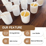 JEAWIWI Candle Wicks for Candle Making 120 Pcs with 120 Pcs Wick Stickers and 10 Pcs Candle Wick Holders, Cotton Candle Wick for Soy Wax, Beeswax, Coconut Wax JEAWIWI