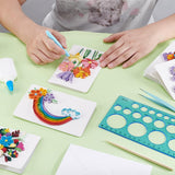 WEBEEDY 20 Sets Flower Paper Quilling Kit for Adults Beginners Greeting Card Making Kit with Envelope and Instruction,DIY Flower Cards for All Occasions Happy Birthday,Holiday,New Year,Thanksgiving WEBEEDY