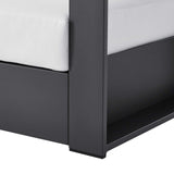 Modway Tahoe Aluminum Outdoor Patio Armchair in Gray White Modway