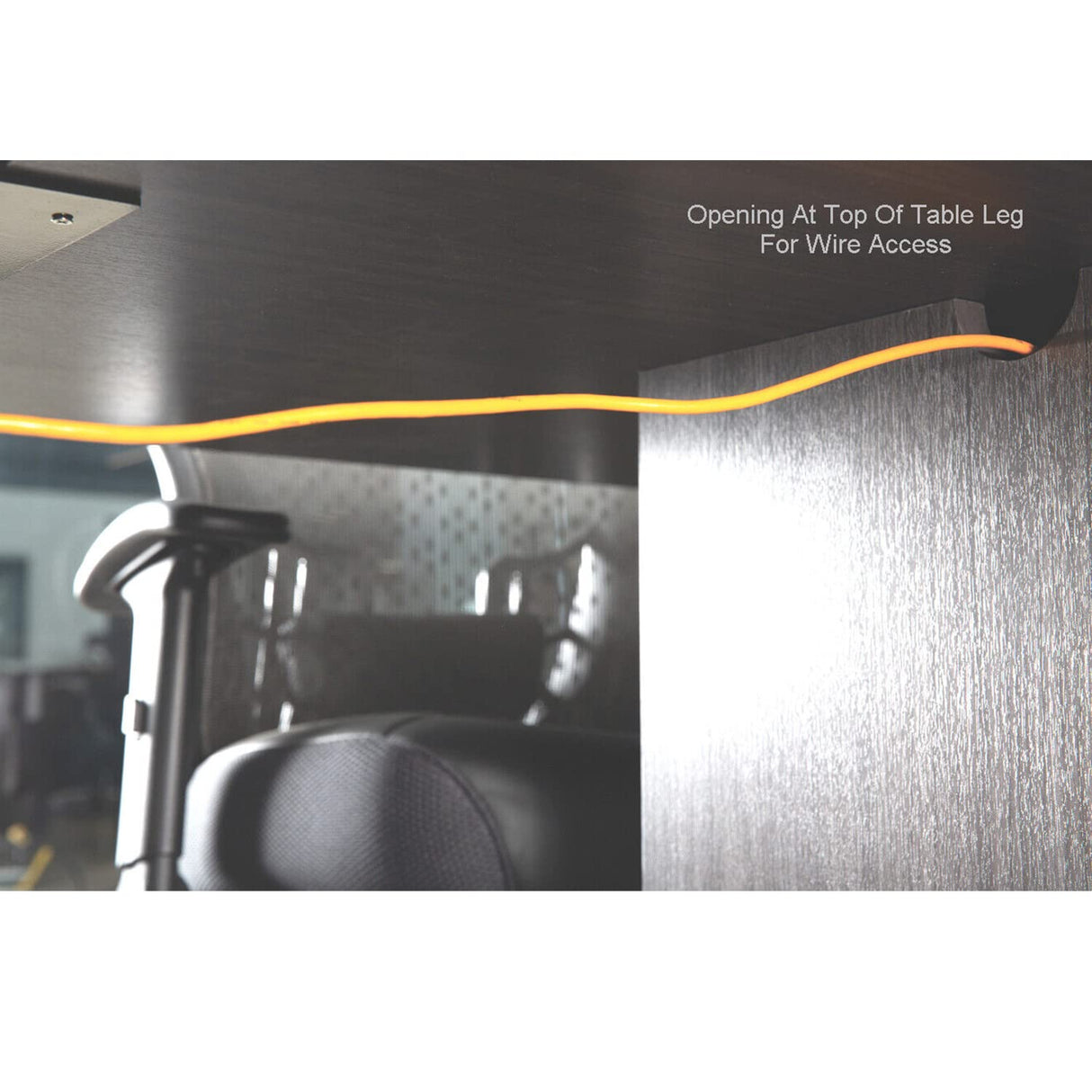 Thaweesuk Shop New Two Tone Gray and White 10 FT Modern Rectangle Shaped Conference Table Square Legs Grommets Racetrack Meeting Boardroom Desk High End Office Furniture Wood 120''L x 48''W x 30''H WoodArtSupply