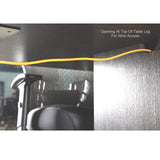 Thaweesuk Shop New Two Tone Gray and White 10 FT Modern Rectangle Shaped Conference Table Square Legs Grommets Racetrack Meeting Boardroom Desk High End Office Furniture Wood 120''L x 48''W x 30''H WoodArtSupply