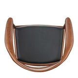 Forsho Kennedy Armchair Upholstered Dining Chair, Presidential Mid-Century Modern Accent Chair in Walnut Forsho