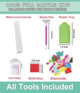 Clendo 12 Pack Diamond Painting Kits for Adults,5D Landscape Diamond Art Kit for Beginners, DIY Paint with Diamonds Round Full Drill Paintings Gem Art for Home Wall Decor Inch12X16 Clendo