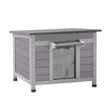 Aivituvin Outdoor Cat House,Wooden Cat Houses for Outdoor Cats,Weatherproof Feral Cat House Outdoor with Opening Top,Perfect for Feral Cats and Outdoor Pets Aivituvin