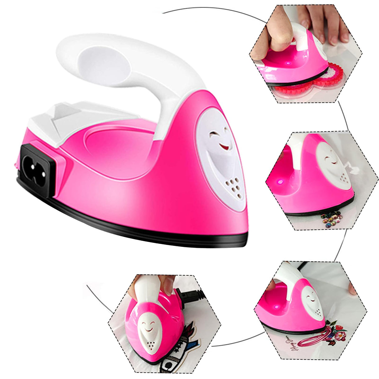 Mini Craft Iron Mini Iron Press,Mini Heat Press Machine for T Shirts Shoes and Hats Small Heat Transfer Vinyl Projects,Portable Travel Irons Mini Heat Press Crafting Craft Clothes Sagsro