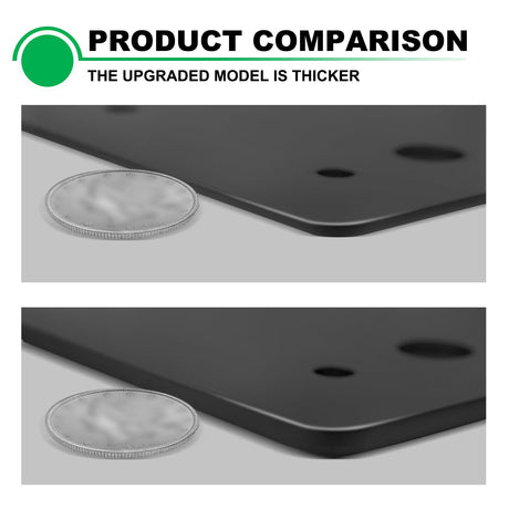 Andorm 4pcs 10x3 45 Degree Angle Steel Flat Plate Pergola Bracket Heavy Duty for Wood 4x4, 6x6 Lumber Powder Coated, Truss Framing Bracket, Post Mending Plate Black Andorm