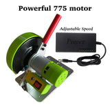 WQV Mini Miter Saw, 775 Motor Cut Off Mini Chop Saw, 4 inch Circular Saw with Angle Adjustable Vise & 3 Blades for Craftsman DIY Crafts Hobby PVC Metal Wood Cutting, Adjustable Speed WQV