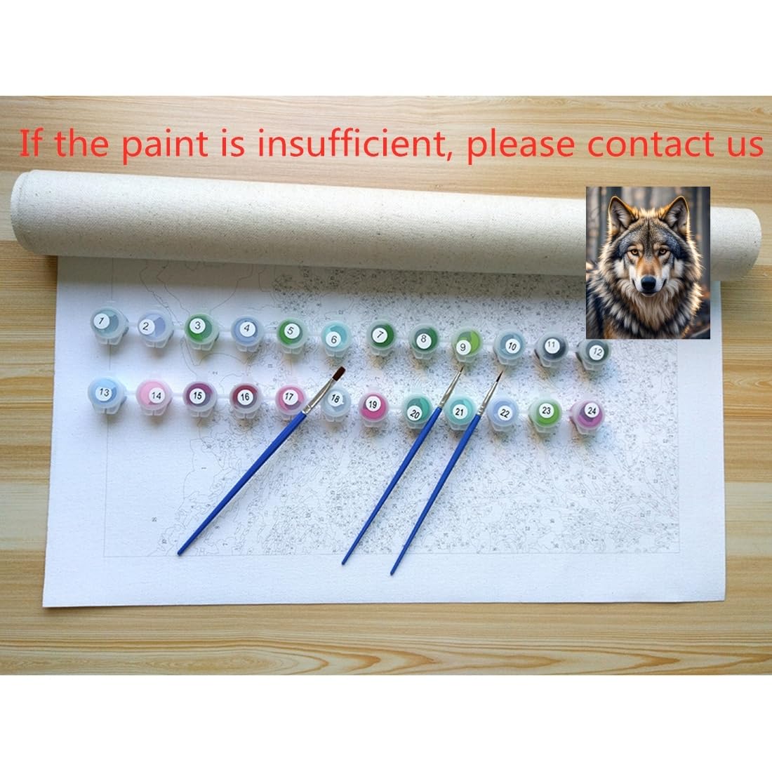 ACANDYL Wolf DIY Paint by Numbers Kit for Adults Beginner Paint by Number for Adults Canvas Painting by Number DIY Acrylic Oil Painting on Canvas Arts Craft Decoration 16x20 inch ACANDYL