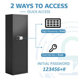 Dawmilon 10-14 Gun Safe, Quick Access Rifle & Shotgun Cabinet with Digital Keypad, 3 Adjustable Gun Racks, Handgun Pockets, Secure Storage for Home Defense Dawmilon