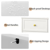 LYNSOM 59" White Dresser for Bedroom, 9 Drawer Wood Dresser with Gold Handles, Wide Large Dressers & Chests of Storage Drawers for Hallyway, Entryway LYNSOM