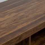 GAZHOME TV Stand for TV up to 55 Inches, TV Cabinet with Open Storage, TV Console Unit with Shelving for Living Room, Entertainment Room, Rustic Brown GAZHOME