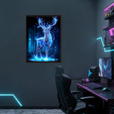 Ohhvvow Glowing Elk Diamond Painting Kits for Adults, 12x16 Inch 5D DIY Full Round Drill Diamond Art Dots for Home Wall Decor, Gift for DIY Craft Lovers & Beginners Ohhvvow